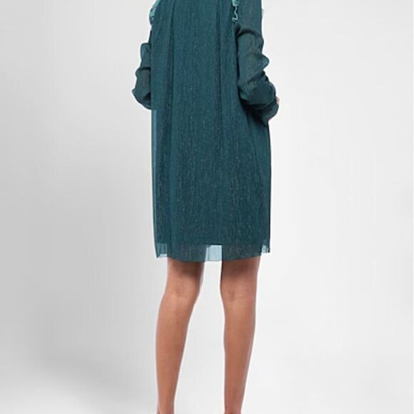 Kenzo Paris Women's Long Sleeve Mini Dress Teal Size 6 - Picture 11 of 12